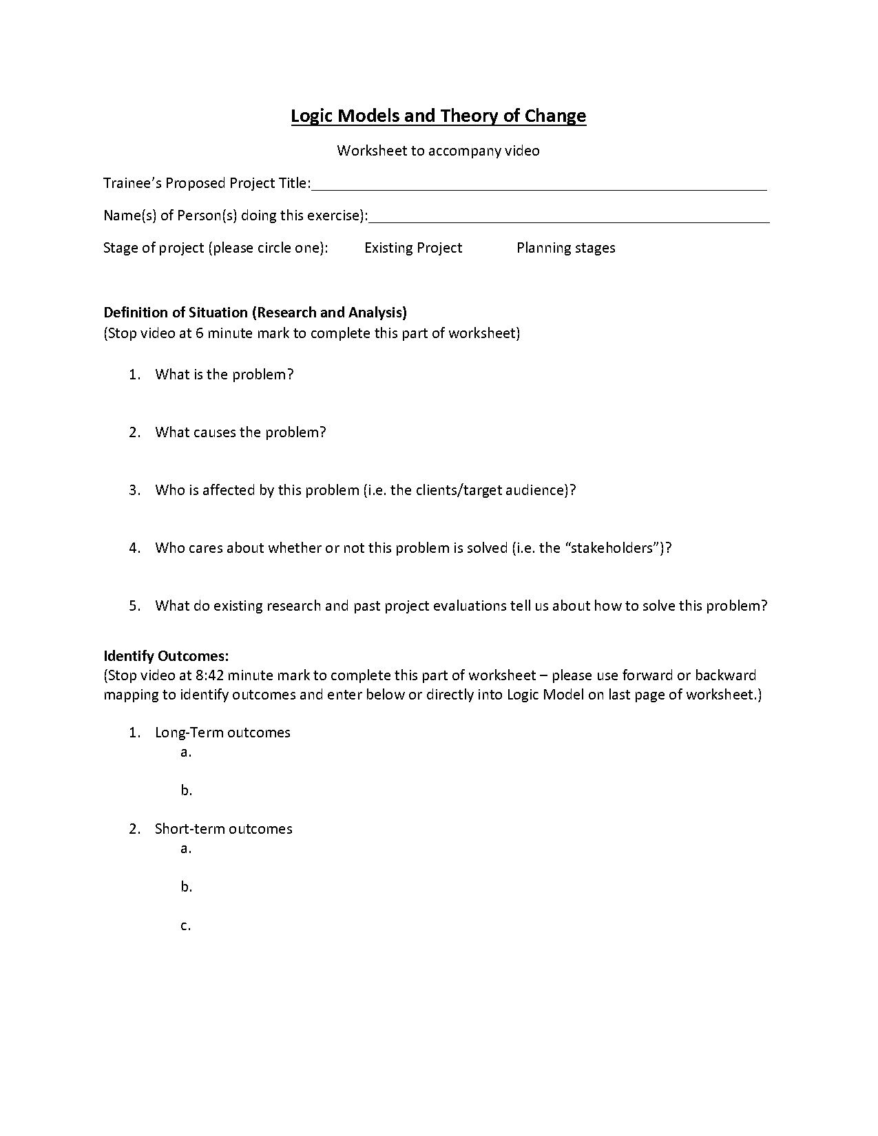 theories of government worksheet